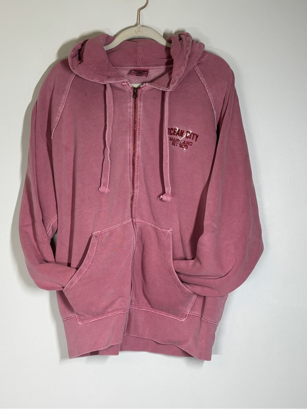 Comfort Colors Girls Mauve Zip-Up Hoodie with Hood